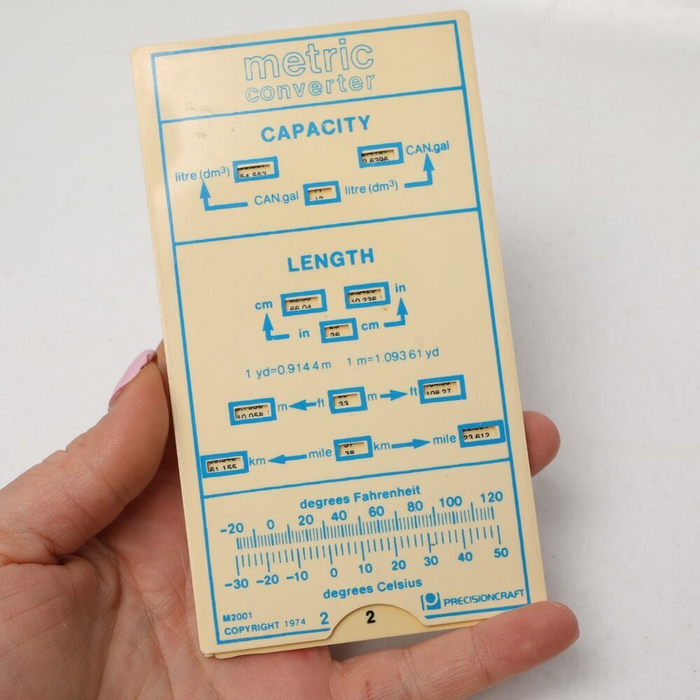 Vintage Canadian National Police Analog Metric Converter Volume Length 1974